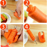 ANDES Manual Roller Spiral Slicer Radish Potato Tools Vegetable Spiral Cutter Kitchen Accessories Fruit Carving Tools