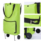 Fashion Folding Home Trolley Shopping Bag Reusable Shopping Cart Portable Eco-friendly Storage Totes Large Foldable Handle Bags