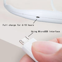 New USB Rechargeable Wearable Portable Hand Free Neckband Fan Personal Mini Neck Double Fans 3 Speed Adjustable for Home Office