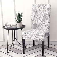Spandex Elastic Printing Dining Chair Slipcover Modern Removable Anti-dirty Kitchen Seat Case Stretch Chair Cover for Banquet