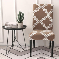 Spandex Elastic Printing Dining Chair Slipcover Modern Removable Anti-dirty Kitchen Seat Case Stretch Chair Cover for Banquet