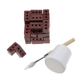 Teaching Class Wall Cement Toy NEW 32/25 Pcs Mini Cement Cinder Bricks Build Your Own Tiny Wall Mini Red Bricks