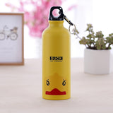 Kids Gift Portable Water Bottle Cute Animal Pattern Bottle Cup Outdoor Sport Hiking Climping Drinking Bottle with Hooker 500ml