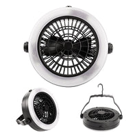 Portable Fan Camping Lantern Outdoor Hanging Flashlight Battery Power / USB Rechargeable Camping Tent Lamp for Hiking Lantern