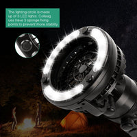 Portable Fan Camping Lantern Outdoor Hanging Flashlight Battery Power / USB Rechargeable Camping Tent Lamp for Hiking Lantern