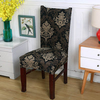 Spandex Elastic Printing Dining Chair Slipcover Modern Removable Anti-dirty Kitchen Seat Case Stretch Chair Cover for Banquet