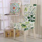 Spandex Elastic Printing Dining Chair Slipcover Modern Removable Anti-dirty Kitchen Seat Case Stretch Chair Cover for Banquet