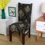 Spandex Elastic Printing Dining Chair Slipcover Modern Removable Anti-dirty Kitchen Seat Case Stretch Chair Cover for Banquet