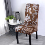 Spandex Elastic Printing Dining Chair Slipcover Modern Removable Anti-dirty Kitchen Seat Case Stretch Chair Cover for Banquet