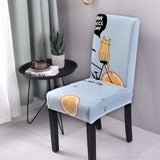 Spandex Elastic Printing Dining Chair Slipcover Modern Removable Anti-dirty Kitchen Seat Case Stretch Chair Cover for Banquet