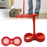 Travel With Handle Durable Non Slip Cat Telescopic Dog Food Storage Plastic Simple Flexible Portable Double Pet Bowl Adjustable